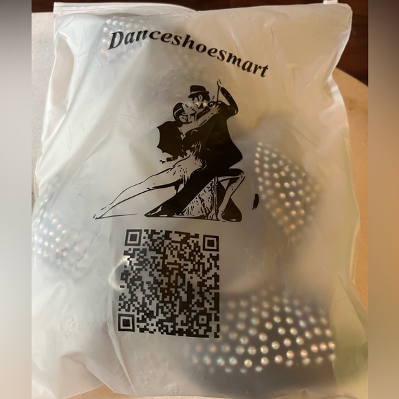 Brand New Ballroom Salsa Studded Rainbow Rhinestones Black Dance Shoes - Picture 8 of 8